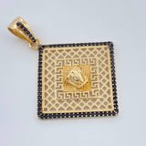 Dije Placa Medusa 4.85gr / 4.3cm / Oro Amarillo 18K +