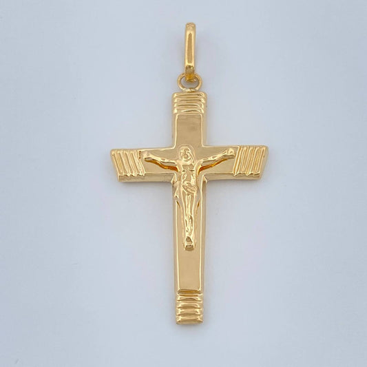 Dije Cruz Cristo 1.45gr / 4cm / Oro Amarillo 18K +