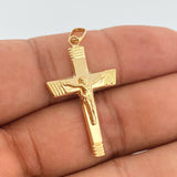 Dije Cruz Cristo 1.45gr / 4cm / Oro Amarillo 18K +