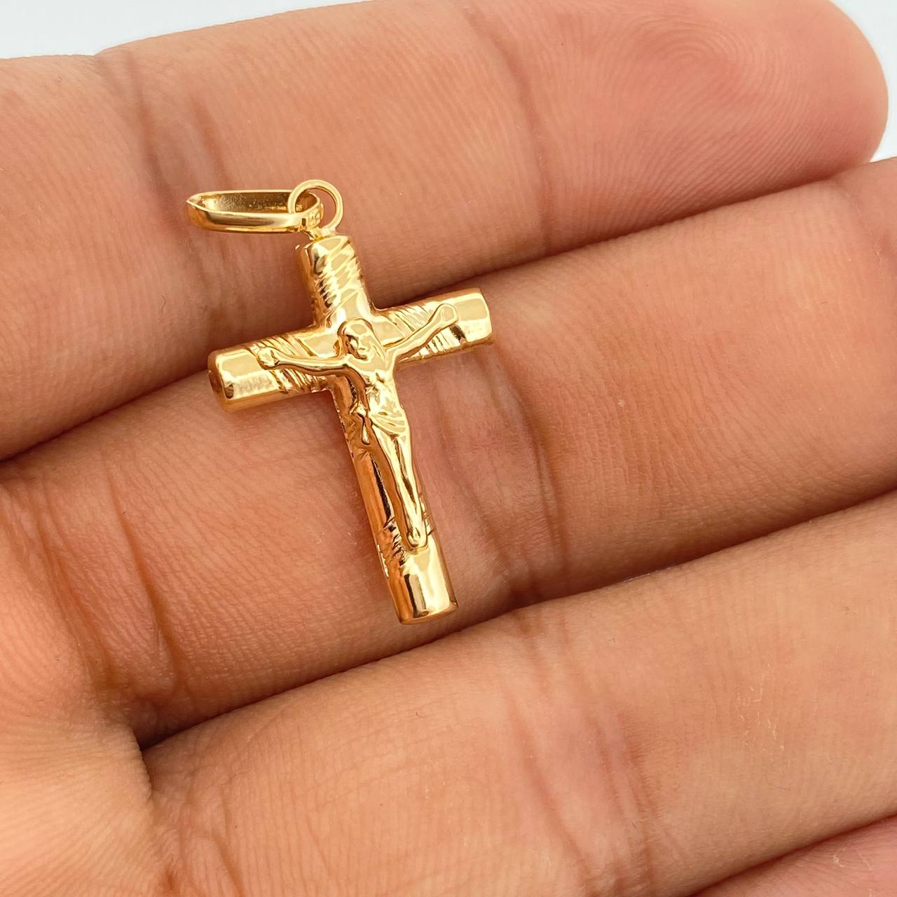 Dije Cruz Cristo 1.2gr / 3cm / Oro Amarillo 18K +