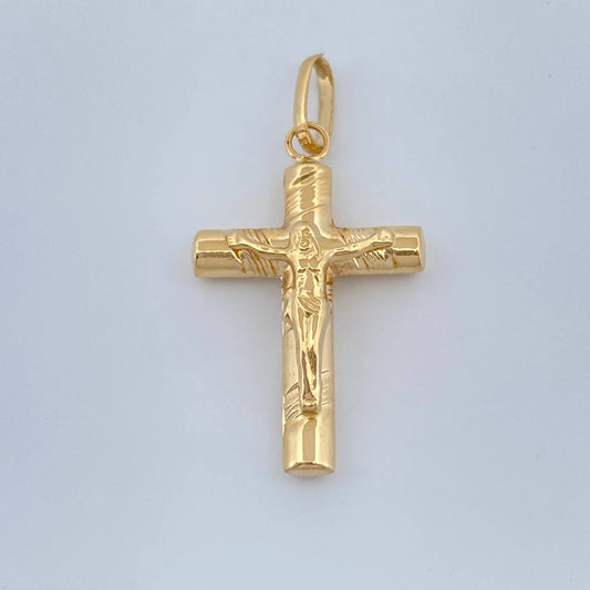 Dije Cruz Cristo 1.2gr / 3cm / Oro Amarillo 18K +