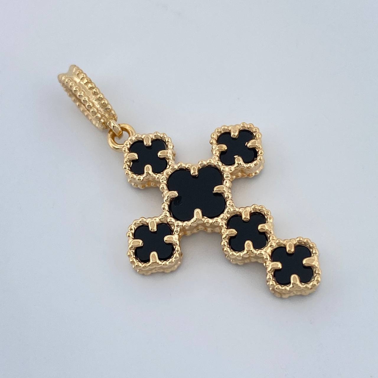 Dije Cruz Trebol 2.8gr / 3.3cm / Oro Amarillo Nac.Esp. 18K %