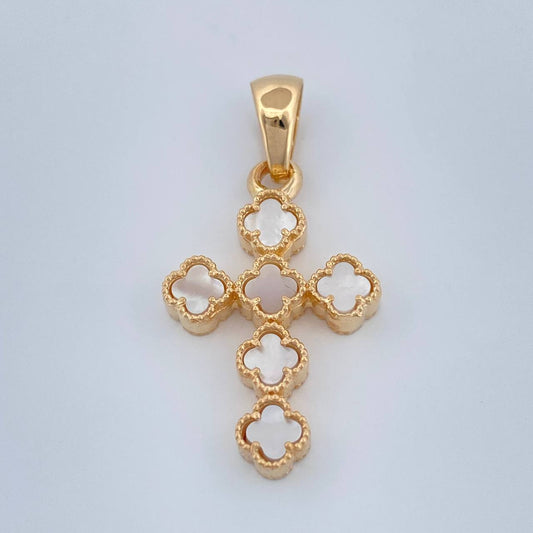 Dije Cruz Trebol 3.4gr / 3cm / Oro Amarillo Nac.Esp. 18K %