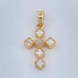 Dije Cruz Trebol 3.4gr / 3cm / Oro Amarillo Nac.Esp. 18K %