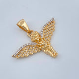 Dije Angel de la Guarda 3.3gr / 2.6cm / Dos Oros  Amarillo Blanco 18%