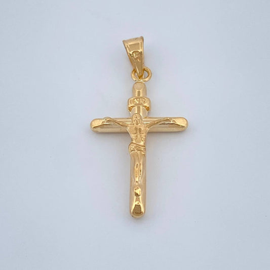 Dije Cruz Cristo 0.7gr / 2.6cm / Oro Amarillo 18K +