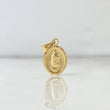 Dije Virgen de Guadalupe 0.65gr / Ovalada Oro Amarillo ©
