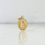 Dije Virgen de Guadalupe 0.65gr / Ovalada Oro Amarillo ©