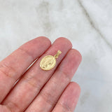 Dije Virgen de Guadalupe 0.65gr / Ovalada Oro Amarillo ©