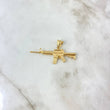 Dije Arma Fusil M16 15.25gr / 3.2cm Mate Liso Oro Amarillo