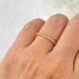 Anillo Morse 1.3gr / T6 1/2 / Circones Blancos Oro Amarillo ©