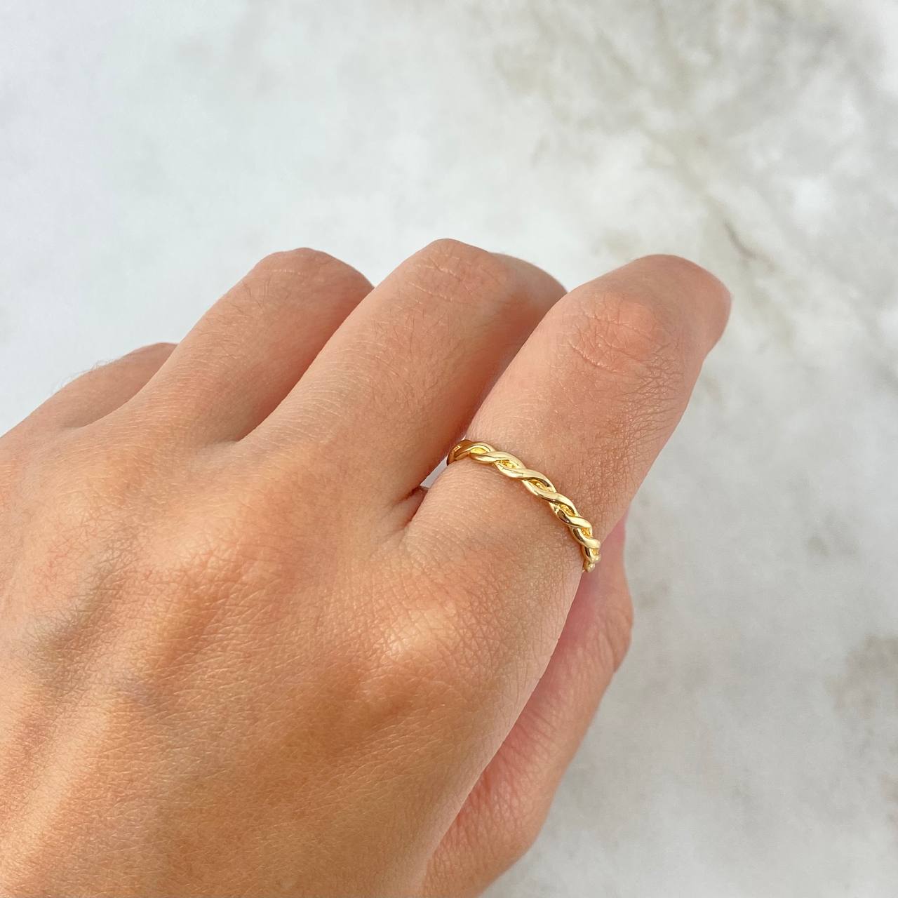 Anillo Lazo Cruzado 1.5gr / T6 3/4 / Oro Amarillo *