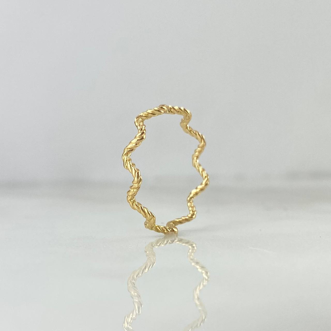 Anillo Trenza Zig-Zag 0.9gr / T6 / Oro Amarillo *