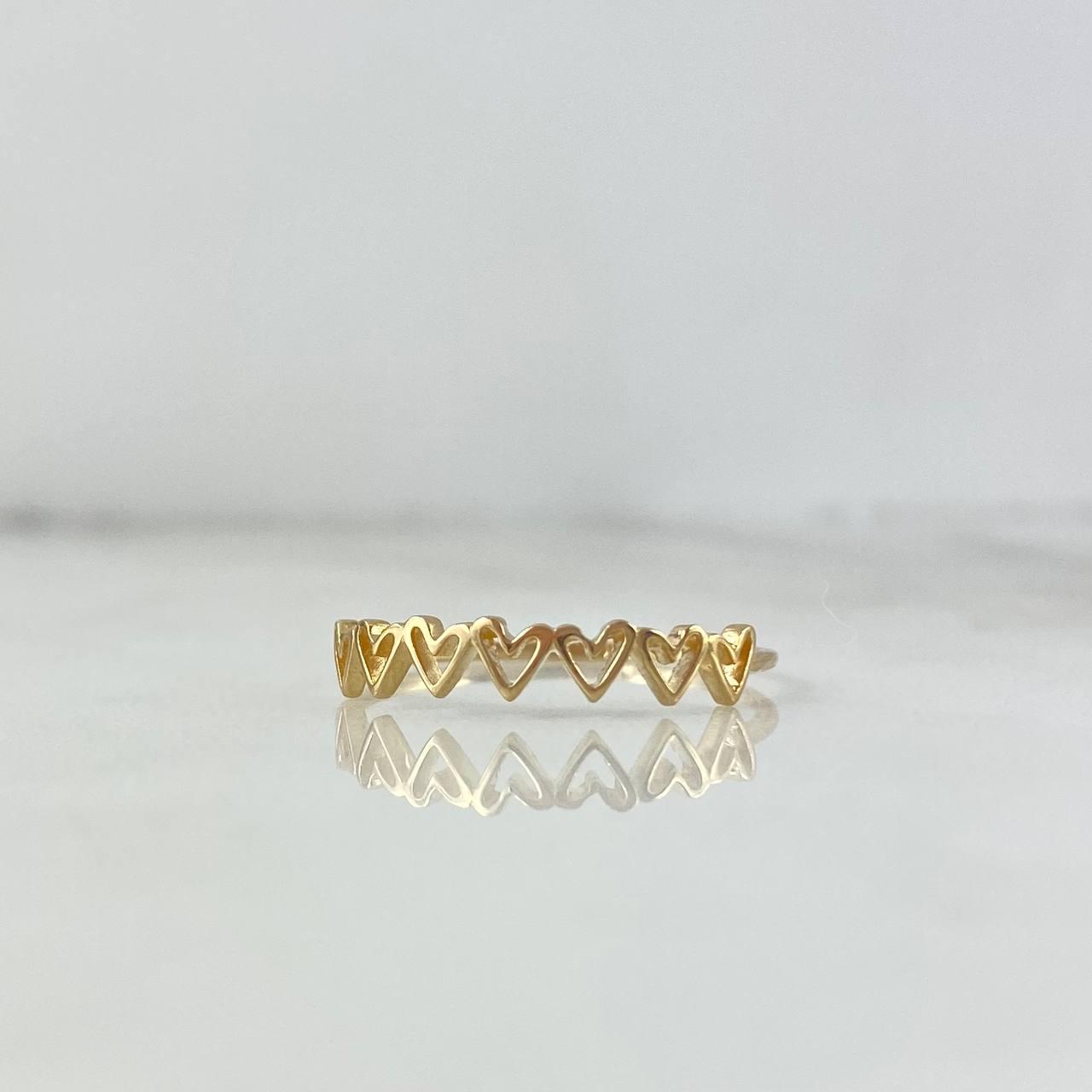 Anillo Corazones 1gr / T5 1/4 / Oro Amarillo
