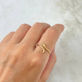Anillo Abrazo Serpiente 0.75gr / T8 1.4 / Circones Verdes Oro Amarillo ©