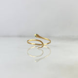 Anillo Abrazo Serpiente 0.75gr / T8 1.4 / Circones Verdes Oro Amarillo ©