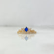 Anillo Tiara 15s 2.1gr / T7 / Circones Blancos Azul Oro Amarillo