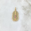 Dije Virgen de Guadalupe 4.3gr / 3.5cm / Circones Blancos-Verdes-Fucsias Oro Amarillo