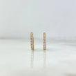 Candongas Circon Blanco 1.5gr / 1.3cm / Oro Amarillo
