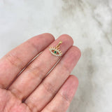 Dije Ojo Mistico 0.7gr / 1.3cm / Circones Blancos Verde Oro Amarillo *