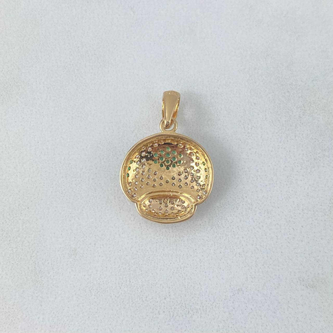 Dije Hongo 2.25gr / 2.3cm / Circones Blancos Verdes Oro Amarillo *