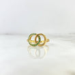 Anillo Aro Doble 1.95gr / T5 3/4 Circones Verdes Oro Amarillo