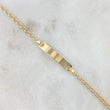 Pulso Aro Seguido 1.1gr / 12.5cm-14.5cm / Placa Bebe Rectangular Oro Amarillo ©
