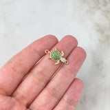 Herraje Tortuga 1.85gr / 2cm / Circones Blancos-Verdes-Fucsias Oro Amarillo