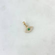 Dije Ojo Mistico 0.55gr / 1.2cm / Circones Blancos-Verde Oro Amarillo