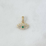 Dije Ojo Mistico 0.7gr / 1.3cm / Circones Blancos Verde Oro Amarillo *