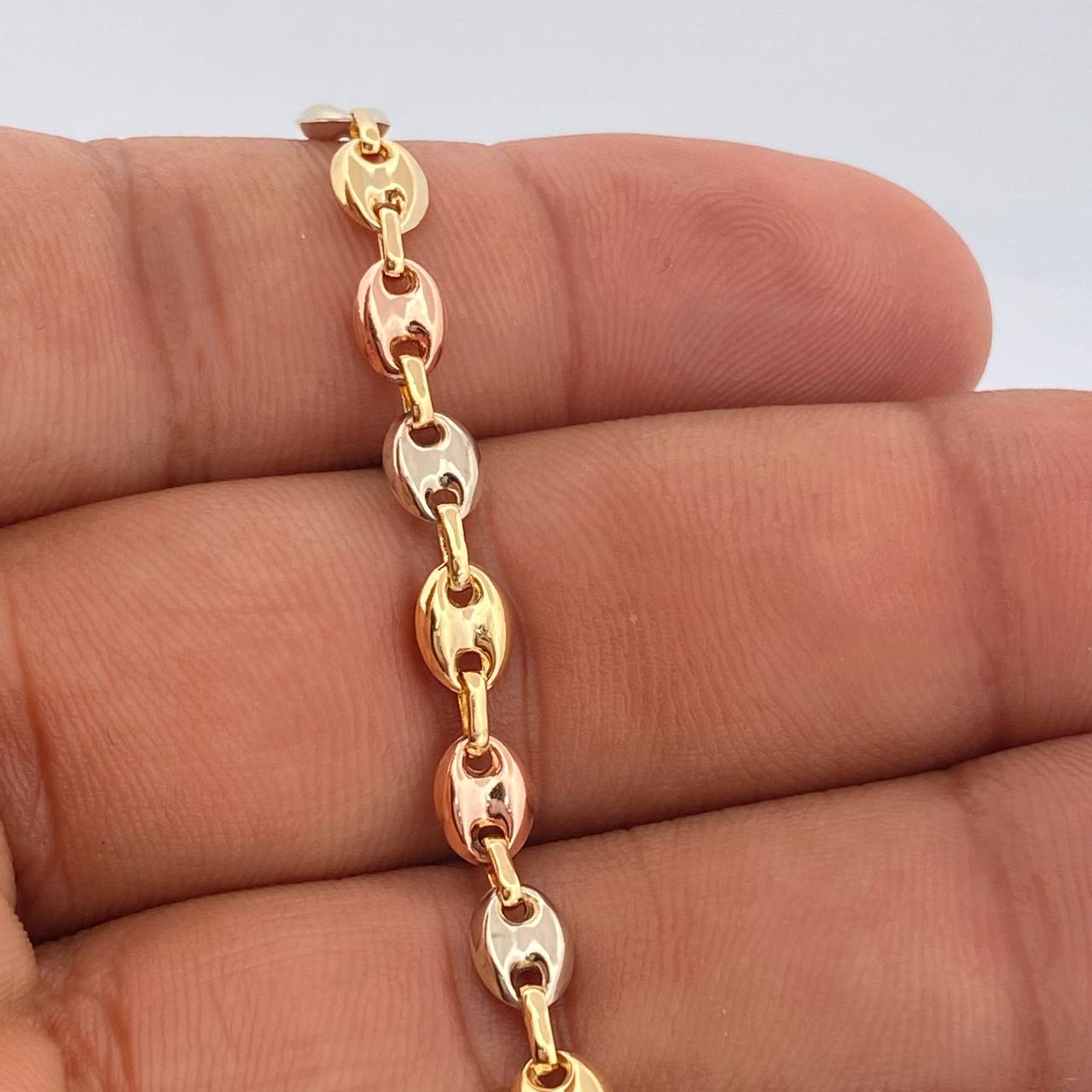 Tobillera GC 7.1gr / 27cm / 3mm Tres Oros 18K +
