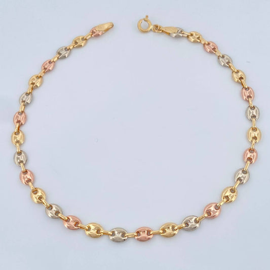 Tobillera GC 7.1gr / 27cm / 3mm Tres Oros 18K +