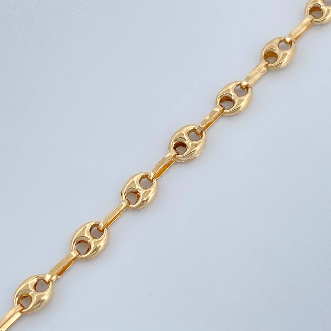 Tobillera GC 2.45gr / 25.4cm / 2.85mm Oro Amarillo 18K +