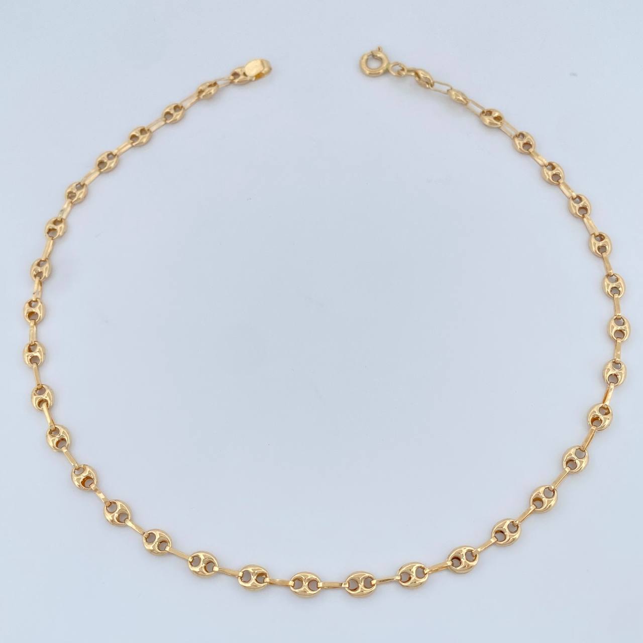 Tobillera GC 2.45gr / 25.4cm / 2.85mm Oro Amarillo 18K +