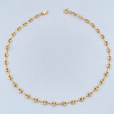 Tobillera GC 2.45gr / 25.4cm / 2.85mm Oro Amarillo 18K +