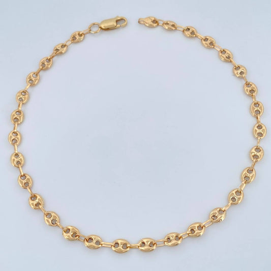 Tobillera GC 4.85gr / 27cm / 3mm Oro Amarillo 18K +