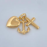 Dije Tres Gracias 1.05gr / 3cm / Oro Amarillo 18K +