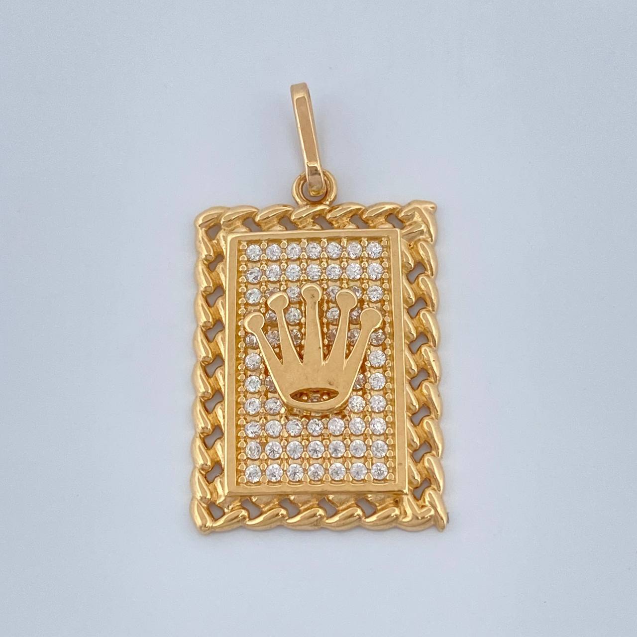 Dije Placa RX 3.2gr / 2.6cm / Oro Amarillo 18K +