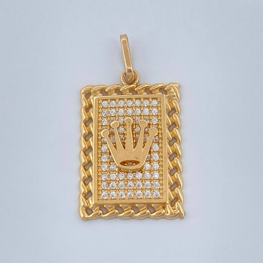 Dije Placa RX 3.2gr / 2.6cm / Oro Amarillo 18K +