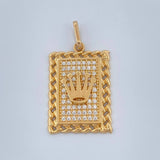 Dije Placa RX 3.2gr / 2.6cm / Oro Amarillo 18K +