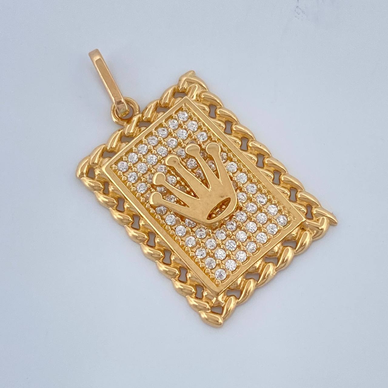 Dije Placa RX 3.2gr / 2.6cm / Oro Amarillo 18K +