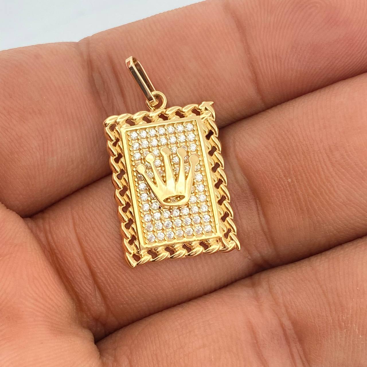 Dije Placa RX 3.2gr / 2.6cm / Oro Amarillo 18K +
