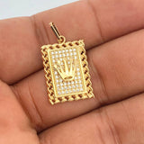 Dije Placa RX 3.2gr / 2.6cm / Oro Amarillo 18K +