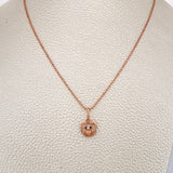 Set Cadena y Dije Militar + Rostro Oso 4.1gr / 49.8cm / 1mm Oro Rosa 18K (Oferta) %