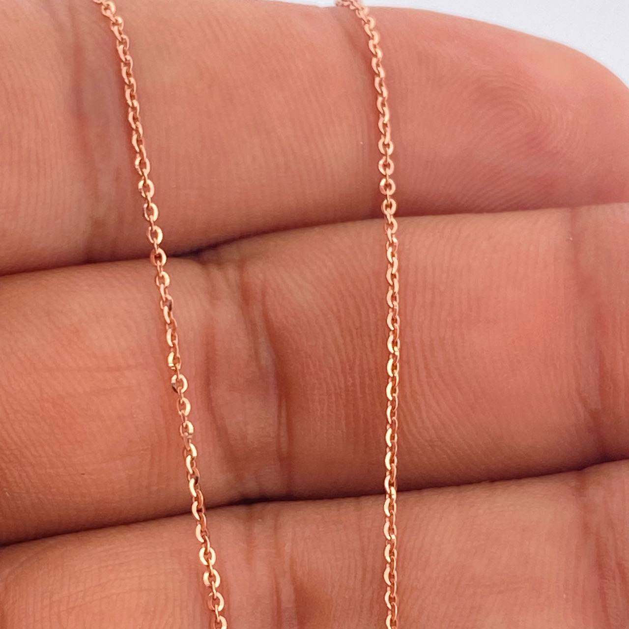 Set Cadena y Dije Militar + Rostro Oso 3.25gr / 50.2cm / 1mm Oro Rosa 18K (Oferta) %