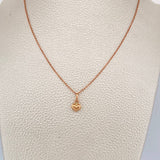Set Cadena y Dije Aro Seguido + Corazón 2.15gr / 49.5cm / 0.9mm Oro Rosa 18K (Oferta) %