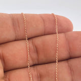 Set Cadena y Dije Aro Seguido + Corazón 2.15gr / 49.5cm / 0.9mm Oro Rosa 18K (Oferta) %