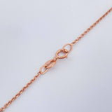 Set Cadena y Dije Aro Seguido + Corazón 2.15gr / 49.5cm / 0.9mm Oro Rosa 18K (Oferta) %