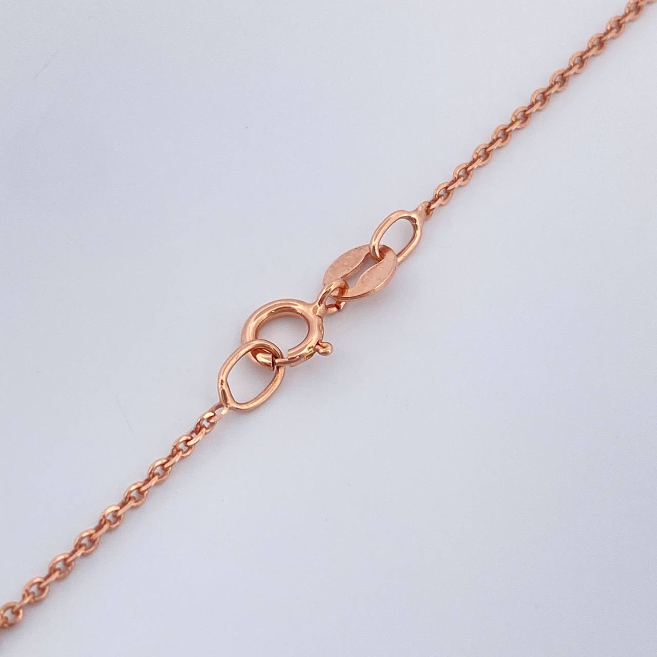 Set Cadena y Dije Aro Seguido + Ancla 2.1gr / 49.5cm / 0.65mm Oro Rosa 18K (Oferta) %