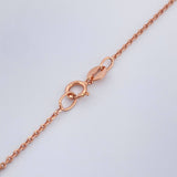 Set Cadena y Dije Aro Seguido + Ancla 2.15gr / 52cm / 0.15mm Oro Rosa 18K (Oferta) %